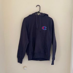 Champion reverse weave black hoodie size Small